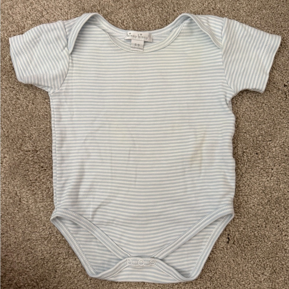 Kissy Kissy Bodysuit | light blue and white striped